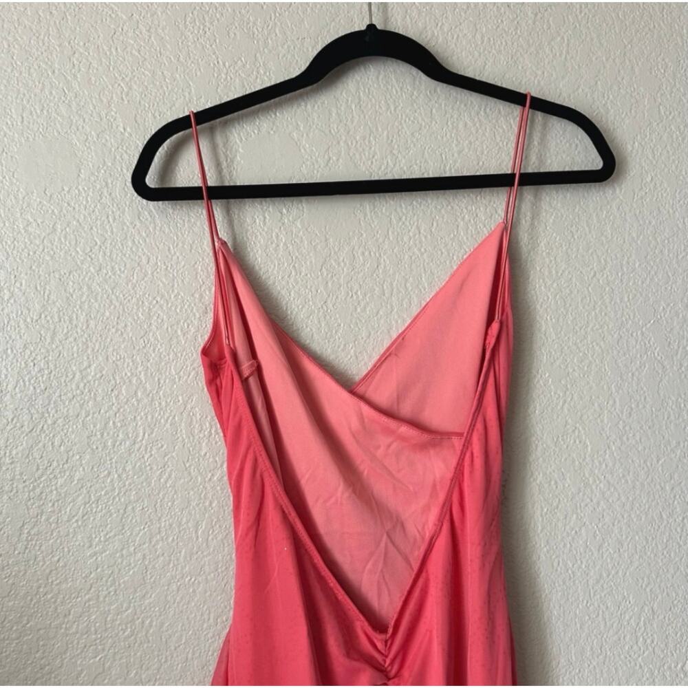 Y2k Rampage Pink Sparkly Assymetrical handkerchief Midi Dress - Picture 9 of 10